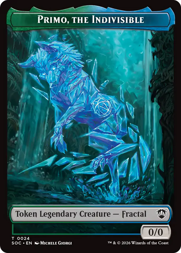 Beast // Primo, The Indivisible Double-Sided Token [Secrets of Strixhaven Commander Tokens] - Image 2