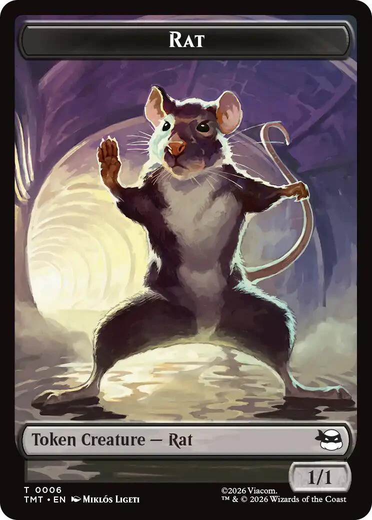 Clue // Rat Double-Sided Token [Teenage Mutant Ninja Turtles Commander Tokens] - Image 2
