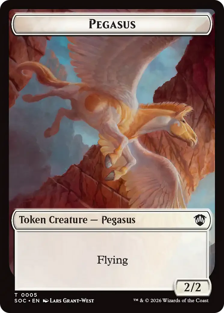 Contract // Pegasus Double-Sided Token [Secrets of Strixhaven Commander Tokens] - Image 2