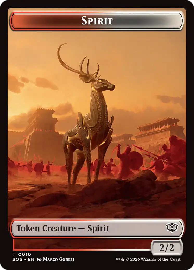 Copy // Spirit (0010) Double-Sided Token [Secrets of Strixhaven Tokens] - Image 2