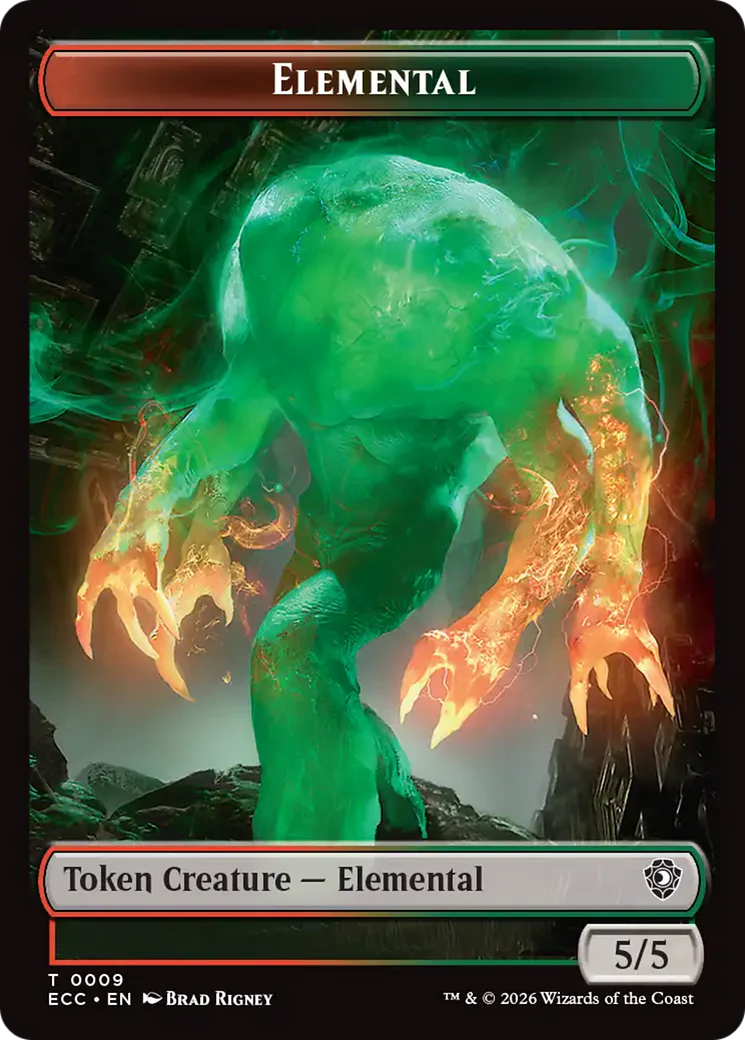 Elemental (0002) // Elemental (0009) Double-Sided Token [Lorwyn Eclipsed Tokens] - Image 2