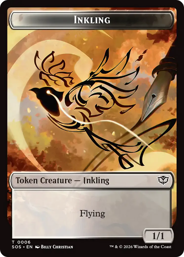 Fractal (0004) // Inkling (006) Double-Sided Token [Secrets of Strixhaven Tokens] - Image 2