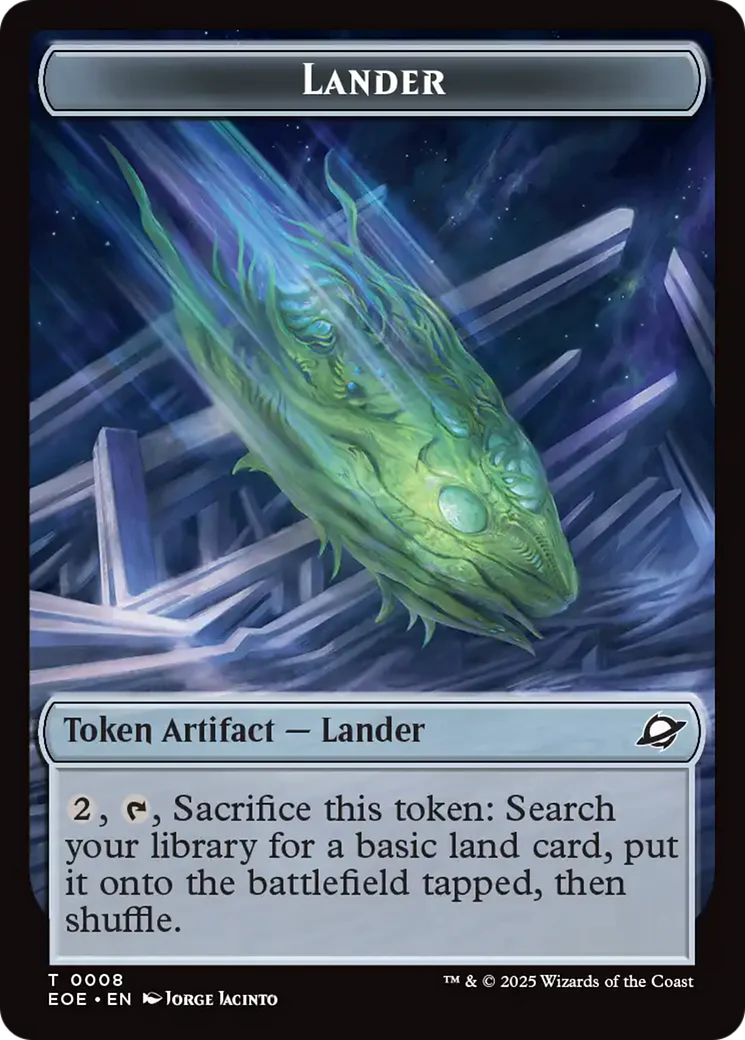 Human Soldier // Lander (0008) Double-Sided Token [Edge of Eternities Tokens] - Image 2