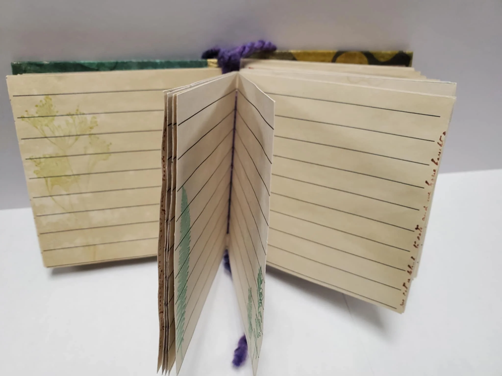 Lily Pond Journal, Purple yarn, purple pen - Image 2