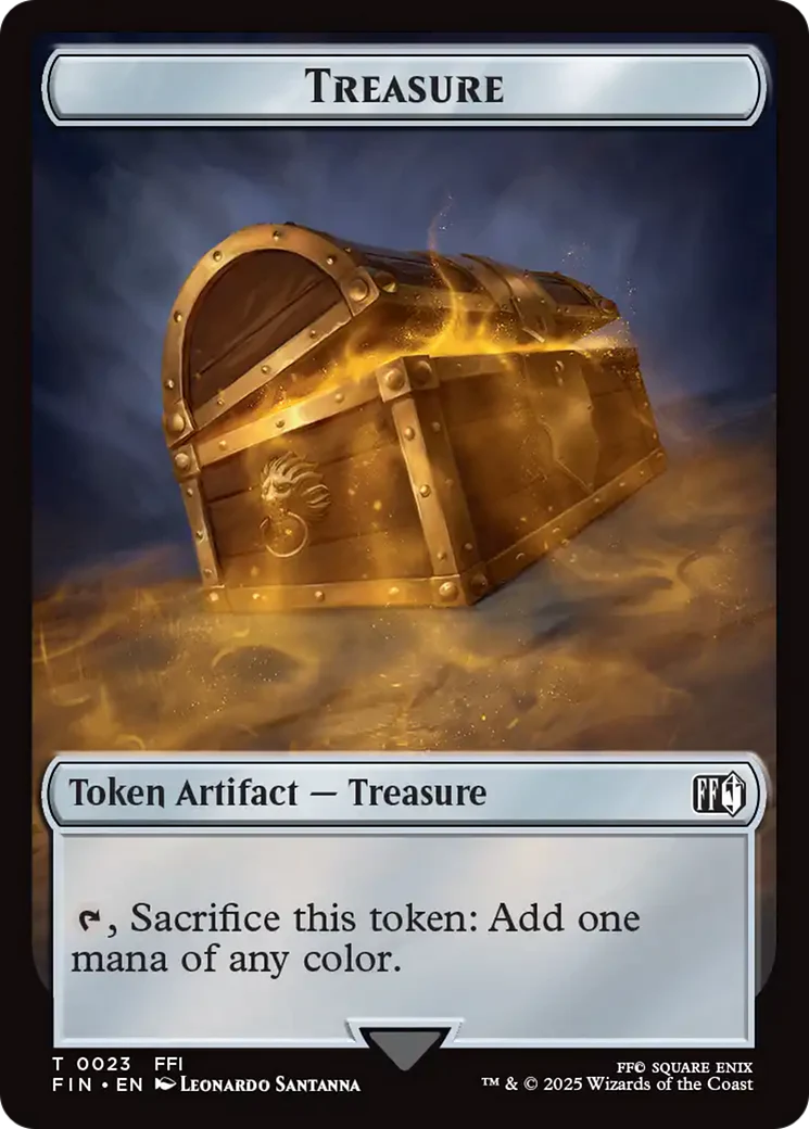 Moogle (0011) // Treasure (0023) Double-Sided Token [FINAL FANTASY Tokens] - Image 2