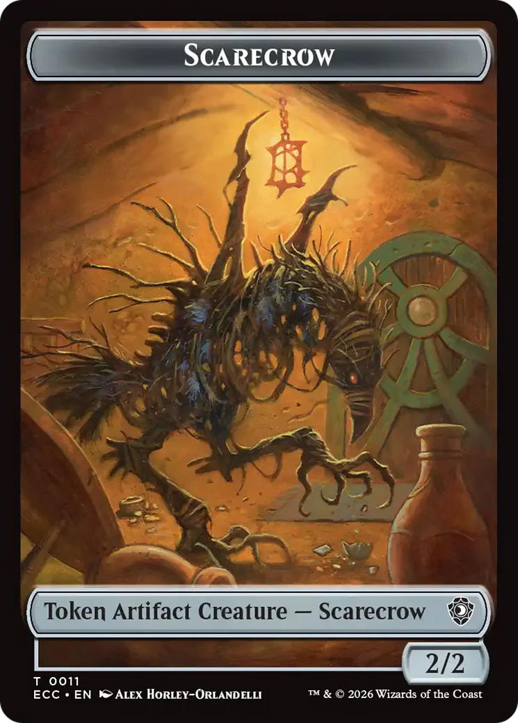 Saproling // Scarecrow Double-Sided Token [Lorwyn Eclipsed Tokens] - Image 2