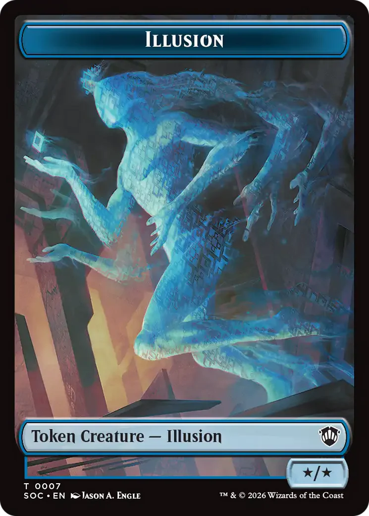 Spirit (0006) // Illusion Double-Sided Token [Secrets of Strixhaven Commander Tokens] - Image 2